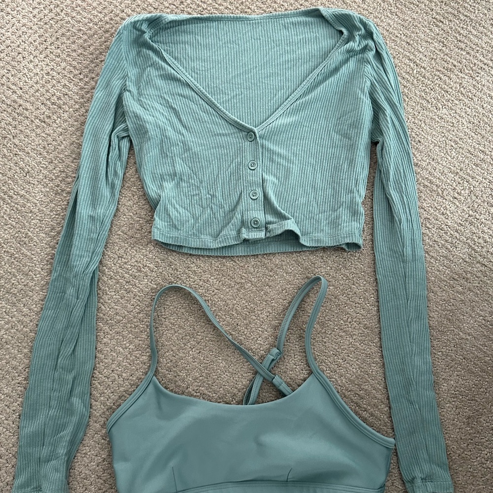 Alo top and matching bra